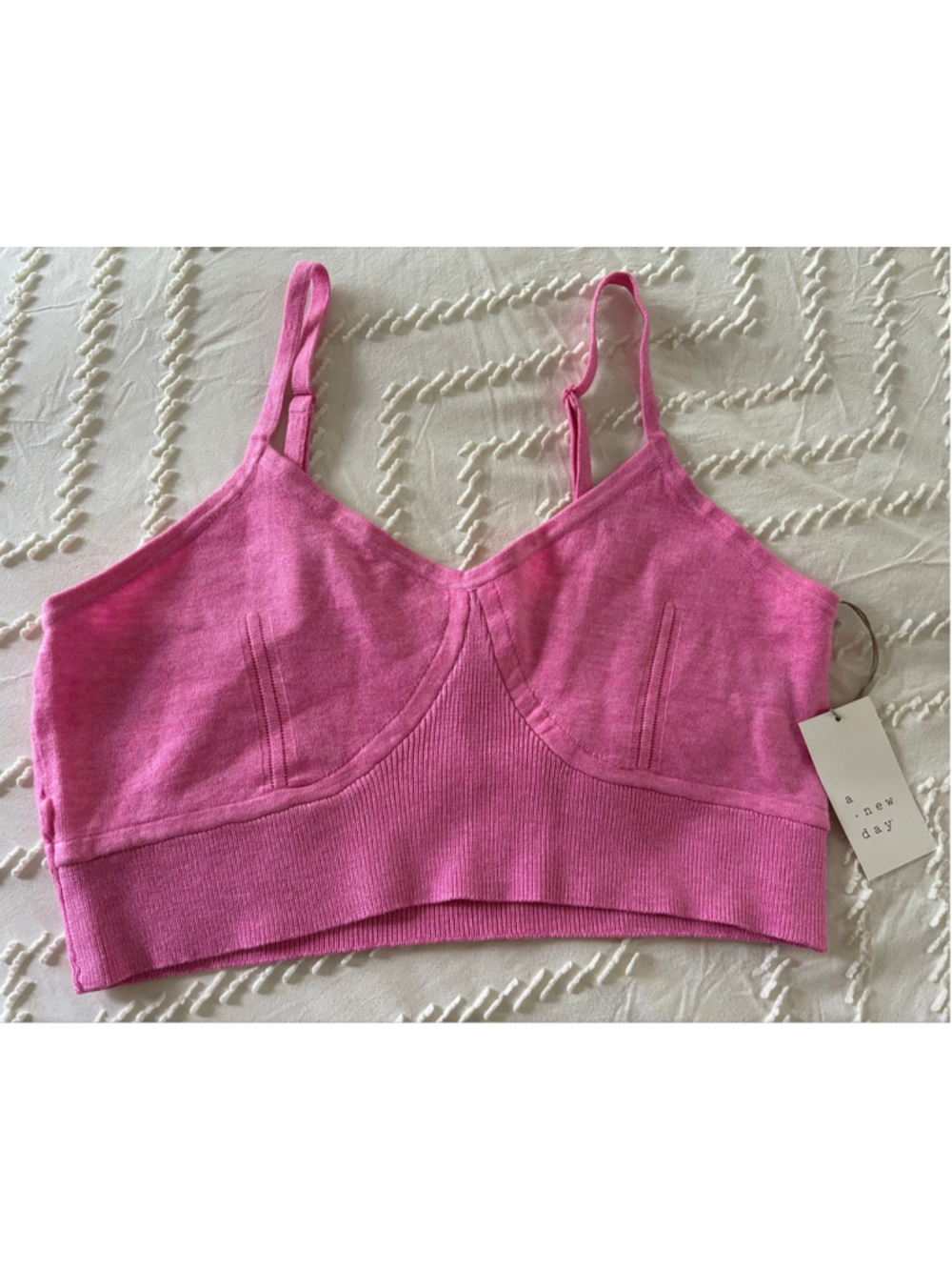 A New Day Pink Bandeau Bralette women Size XL